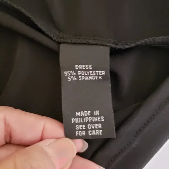 ** FINAL PRICE ** Little Black Sleeveless Dress w/Front Bead Bib Detail - Picture 7 of 8